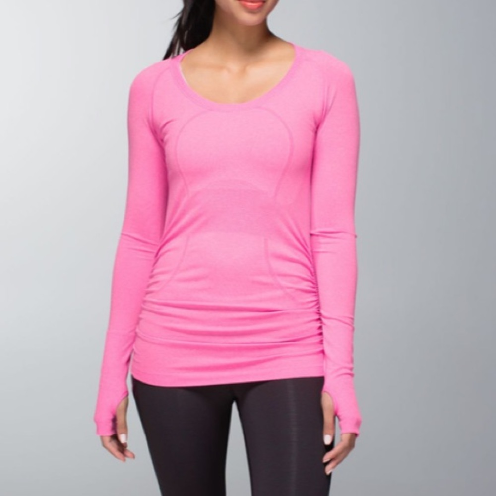 Lululemon Run Swiftly *Ruched Pink top